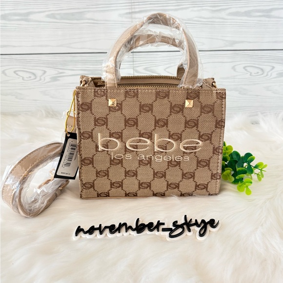 Bebe “Talulla” Beige Mini Satchel - Picture 2 of 11